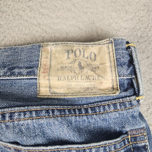 Polo Ralph Lauren Jeans 34x30 Blue Y2K Relaxed 867 Baggy Straight Classic Denim - Picture 8 of 9